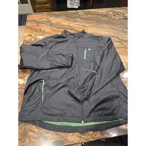 Vtg 90's Starter Men's Full Zip Gray & Green Windbreaker Jacket Sz XL Vented